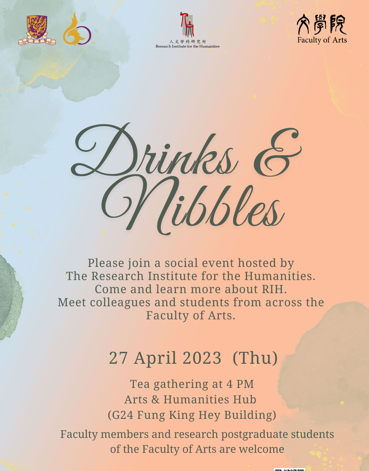 RIH Tea Gathering 27 April 2023 - Research Institute for the Humanities